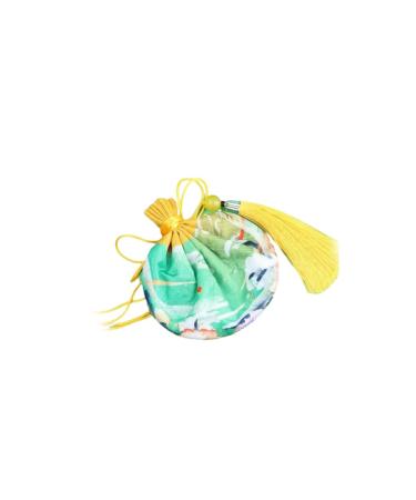 Sachet sac avec Pour pompon Style chinois sacs de parfum portables pochette d'emballage cadeau f te faveur poche d corative Jaune