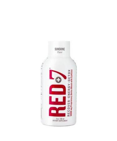 Red 7 Detox Blend 2 oz/ 60 ml Natural Caffeine and Taurine for Long Lasting Proprietary Detox Blend 5000 mg (Pack of 6)