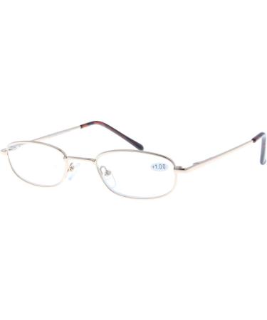 Elegant Gold Reading Glasses with Clip - 2.75 DTP & 2.75 DPT - Stylish & Functional International Shipping - Buy Online on GoSupps.com