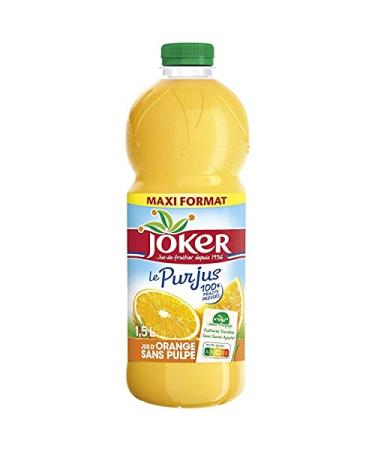 JOKER - Pure Orange Juice Without Pulp 1.5L - Pack of 4 - Special Offer