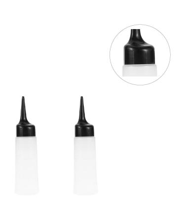2 Pack Hair Dye Bottles | Refillable Shampoo & Dry Cleaning Containers for Salon - Black & White - Buy Online on GoSupps.com