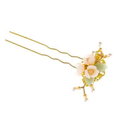 minkissy Head Elegant Chinese Sticks Updo Clips Bridal Chopsticks U Pin Lady Headwear Girls Floral Pearl Accessories Women Traditional Stick Tassel Hairpin Handmade Retro Vintage