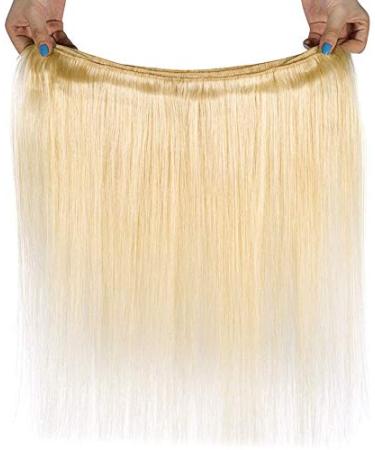 Elailite Virgin Remy Hair Extensions - Brazilian Straight Hair 10-24 #613 Bleached Blonde - 100g Bundle - Buy Online on GoSupps.com