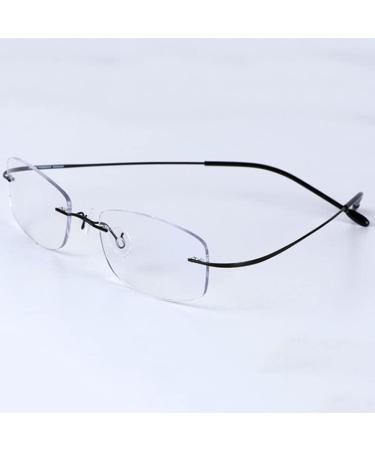 Buli 1.00 Titan Reading Glasses - Ultra-Light Invisible Computer Glasses for Men | Size +3.5 Color Black - Buy Online on GoSupps.com