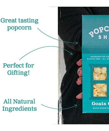 Popcorn Shed Goats Cheese Gourmet Popcorn Gift Box - Gluten Free, Vegetarian, Sugar Free Snack - 60g Black-Pepper Flavor - Perfect for Movie Night - 55g Pack - Natural Ingredients - Buy Online on GoSupps.com