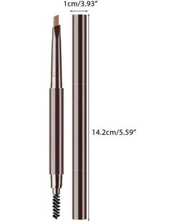 twcrvil Eyebrow Pencil Natural 2MM Rotary Pen Lightweight Lasting Makeup Tool Exquisite Eyebrow Pen with Eyebrow Brush Light Grey - Buy Online on GoSupps.com
