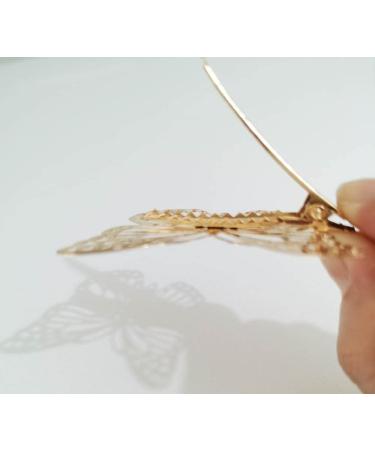 Buy 12 Cute Metal Butterfly Hair Clips - Gold Hollow Accessories for Women & Girls - Perfect for Weddings - Buy Online on GoSupps.com