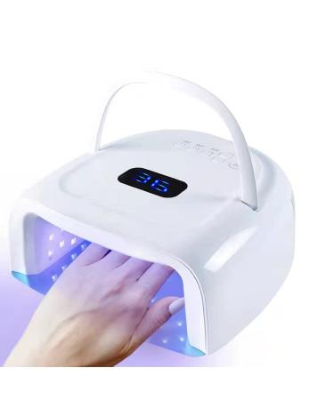 UV LED Nail Lamp 60W Professional Rechargeable UV LED Nail Dryer for Gel Nail Polish Dryer Fast Curing Lamp  3 Timer Setting Gel Nail Lights for Auto Sensor Nail Machine