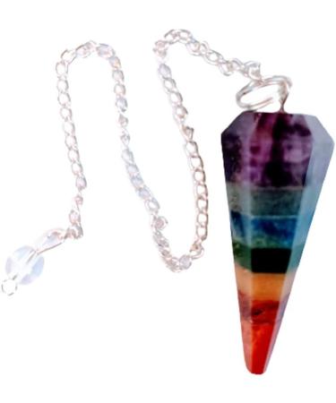 Orgonite Crystal Point Dowsing Pendulum - 100% Genuine 7 Chakra Gemstone - Handcrafted Healing Crystal Gift - Witchcraft Supplies - Buy Online on GoSupps.com