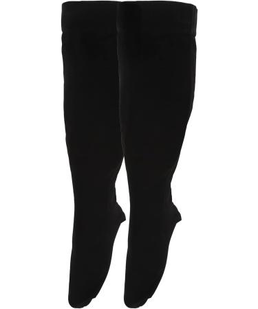 Compression Stockings for Blood Circulation - Varicose Vein Support Socks 23-32 mmHg - Tight Toe Black (4XL) - Ideal for Breastfeeding - Buy Online on GoSupps.com
