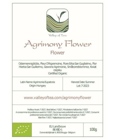 Organic Odermennig Tea - Agrimony Herb Tea 100g | Premium Aigremoine & Blueted Tea for Wellness - International Shipping Available - Buy Online on GoSupps.com