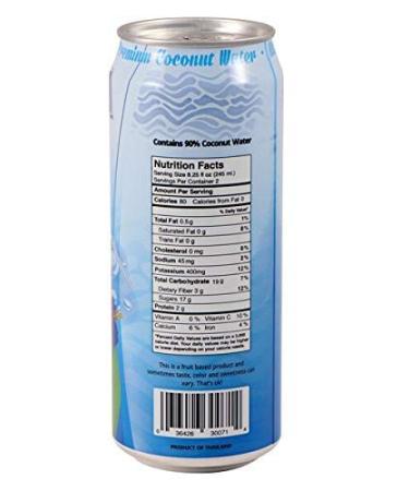 Azul Coconut Water - Hydrating Electrolyte Drink | Gluten Free | 16.5 Oz per can (Pack Of 12) | Smart Coffee and Soda Alternative - Buy Online on GoSupps.com