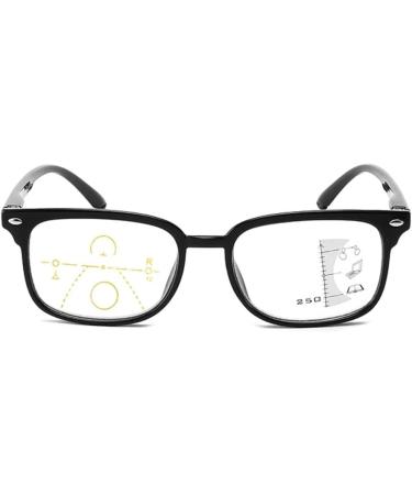 Men's Rapping Multifocal Glasses with Blue Light Filter - Black Spring Hinge +1.50 to +3.00 Diopters - Buy Online on GoSupps.com