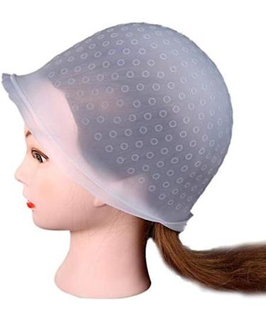 Silicone Highlighting Cap with Metal Hook - Hair Salon Hair Dyeing Kit (White) - Buy Online on GoSupps.com