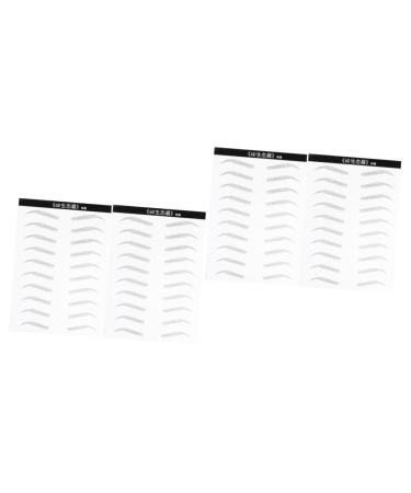 Beavorty 4 Sheets Pairs Simulation Eyebrow Sticker Artificial Eyebrow Patch Eyebrow Stickers 3d Makeup Tools 1 count (Pack of 1) As Shownx2pcs