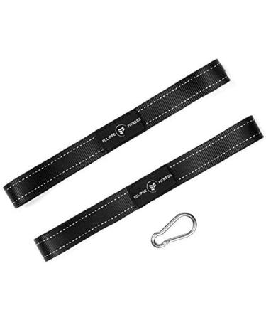 Battle Rope Anchor Strap Kit - Heavy Duty Reinforced Nylon | Easy Setup, Stops Damage | Stainless Steel Carabiner | Exercise Guide - Black/White - Buy Online on GoSupps.com