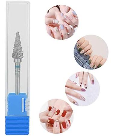 Lyrlody Nail Drill - Professional Conical Tungsten Steel Tip for Manicure Pedicure Gel & Acrylic Nail Art - Medium Grained (Blue Label) - Buy Online on GoSupps.com