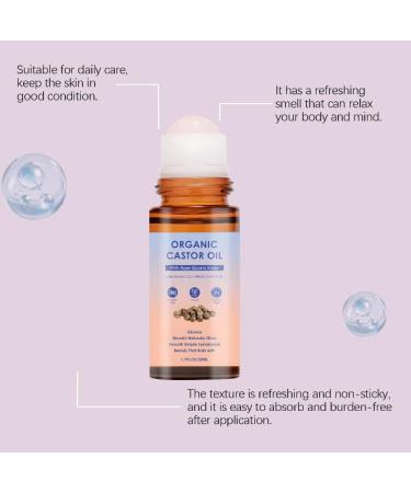 Castor Oil Roll-On with Vitamin E Hydrating Body Oil for Daily Massage Nourishing Moisturizing Care - Buy Online on GoSupps.com