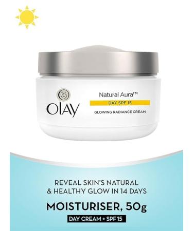Natural Aura Day Cream SPF 15 | Glowing Radiance with Niacinamide & Vitamin E | For All Skin Types | 50g - International Shipping Available - Buy Online on GoSupps.com