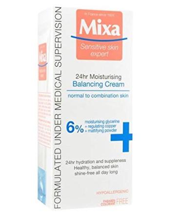 Mixa Light Balancing Face Cream 24h 6% Moisturizer Normal & Combination Skin 50ml France Sensitive Skin Expert Since 1924