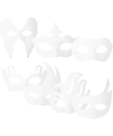 DIYEAH 14pcs Blank White Paper Masks - Perfect for DIY Painting & Masquerade Crafts | International Shipping Available - Buy Online on GoSupps.com