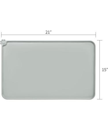 AUDWUD Silicone Waterproof Pet Feeding Mat | Anti-Slip Dog & Cat Bowl Mat 53x38 cm - Durable & Easy to Clean - Buy Online on GoSupps.com