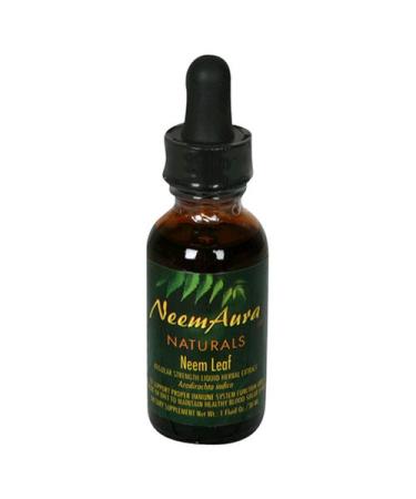 Neemaura Naturals Liquid Herbal Extract Neem Leaf Regular Strength 1 fl oz (30 ml) (Pack of 2)