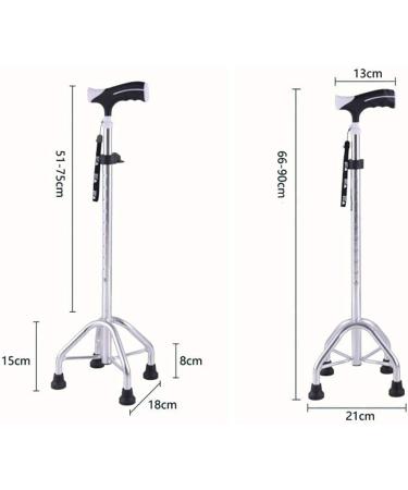 Aluminum Alloy Old Man Crutches LED Lamp Four Feet Multi-Purpose Elderly Crutches Ergonomic Cane Non-Slip Forearm Crutches Metal Cane Adjustable Walker Everything is fine - Buy Online on GoSupps.com
