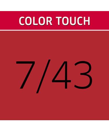 Wella Professionals Color Touch 7/43 Medium Blonde Red-Gold - Pack of 2 (120 ml) | International Shipping Available - Buy Online on GoSupps.com