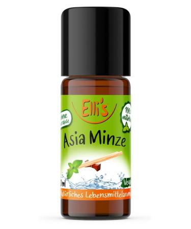 Elli's aromas Asia Mint Natural Food Aroma |Aroma concentrate from 100 % vegan and natural origin |For dishes & drinks |10 ml
