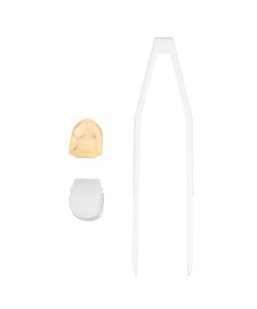 Verdant Touch Hip Hop Teeth Decoration Hip Hop False Braces Costume Accessory for Halloween Festival Gold