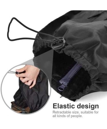 Volumoon Waterproof Gaiters - Outdoor Oxford Leg Protection Against Snow Rain & Insects for Hiking Skiing & Climbing (Black) - 1 Pair - Buy Online on GoSupps.com
