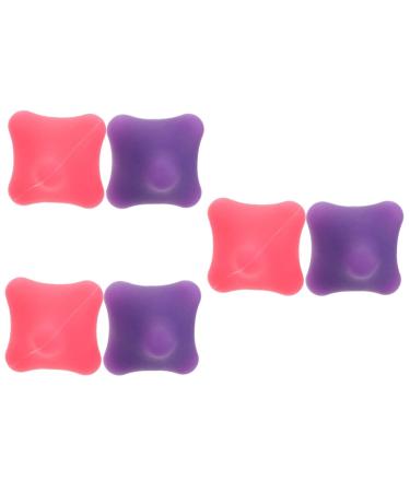 Healeved 6 STK HEX-Grip-Ball Hand massage devices purple Tools Hand massage exercise balls Balls Balls with the hand together.