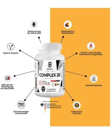 Complex20 Day Formula with Cayenne & L-Carnitine Metabolism Boost with Ginger & Vitamin B6 Made in Germany | International Shipping Available - Buy Online on GoSupps.com