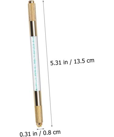 Balacoo Embroidery Pencil Eyebrow Pencil Rhinestone Tool Eyebrow Marker Pen Microblading Pen Double Sided 1 count (Pack of 1) Blue - Buy Online on GoSupps.com
