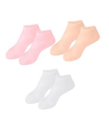minkissy 3pairs Moisturizing Socks Exfoliating Socks Anti-Cracking Foot Covers Womens Socks Moisturizing Sock Ladies Socks Protective Moisturizing Sock Foot Protective Socks Sebs