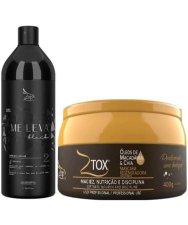  Zap Zap Me Leva Brazilian Keratin Treatment 2x1L + Ztox Mascara Macadamia & Chia Regeneration Oil 400g - Buy Online on GoSupps.com
