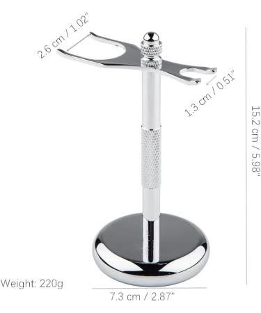 HRTC Men's Rasier Brushes - Professional 4-in-1 Steel Beard & Shave Bowl Holder - Luxury Rasier Set for Men 7.3x15.2cm Silver - International Shipping Available - Buy Online on GoSupps.com