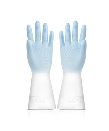 2 Pairs of Protective Gloves Thickened Latex wear-Resistant Durable Cleaning dishwashing and Laundry (Size : Small)
