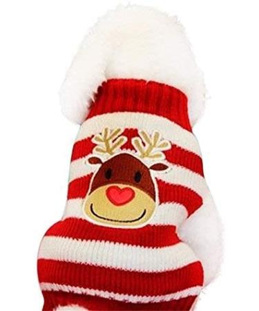 NACOCO Dog Reindeer Sweater for Small Dog/Cat X-Large - Christmas/New Year Pet Clothes - Red - Buy Online on GoSupps.com