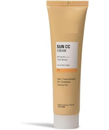 G n rique VK Sun Cc Cream (Joy) SPF 50 Pa++++ 100% Mineral UV Filter Cc Cream with Sun Protection 30Gm - Light Dewy All Lot de 2.