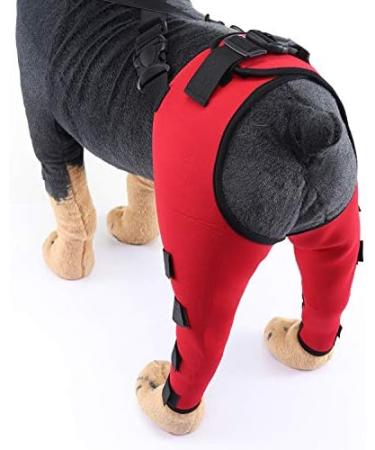 Pet Dog Knee Brace ACL Brace for Dogs Rear Leg Dog Braces for Back Leg for Support for Heals Prevents Injuries Sprains Red Medium Medium Red - Buy Online on GoSupps.com