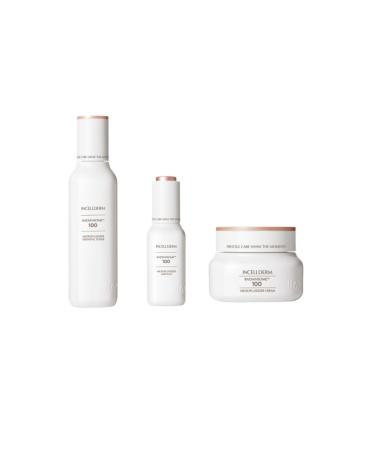 QUEENDOM GLOBAL Incellderm Radiansome 100 Premium Korean K-Beauty Skin Care Set: Microfluidizer Essential Toner (3.3 fl oz) Ampoule (1 fl oz) Cream (1.7 fl oz)