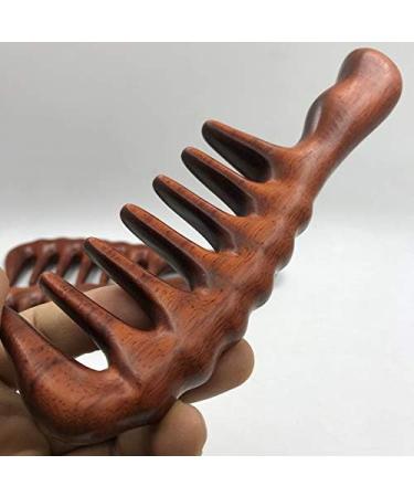 Jaopary Hair Comb for Detangling - Wide Tooth Wood Comb for Curly Hair - No Static Natural Wooden Sandalwood Comb - Buy Online on GoSupps.com