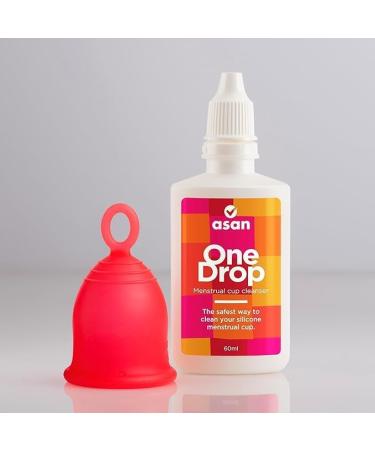 Asan OneDrop Menstrual Cup Cleanser Pack of 2 I Best Natural Menstrual Cup Wash I Maintains Cup Hygiene I Removes Odour & Stains I 60 ml I Kills 99% of Bacteria One Drop Cleanser - Pack of 2 - Buy Online on GoSupps.com