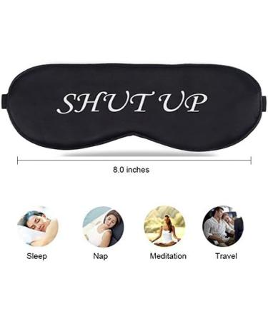 Funny Shut Up Red Silk Sleep Mask for Women - Cute & Comfortable Eye Mask for a Full Night's Sleep - Buy Online on GoSupps.com