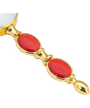 Glass with Light Handheld Glass Double Jade Handle Gold Full Metal Frame Enlargement Mirror 2X 4X 25x Lightweight Handheld Glass Good Times - Buy Online on GoSupps.com