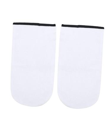 minkissy 2 Pairs Moisturizing Gloves Overnight Hand Treatment Mitts Skin Care Gloves Gel Gloves Mittens Paraffin Wax Gloves Warm Gloves Hand Spa Cover Thin Section White Hand Wax