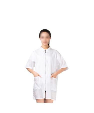 Beatifufu Hair Grooming Smocks Barber Supplies Shirt Jackets Salon Jacket Hairdresser Apron Mens Tank Top Stylist Jacket Nursing Camisole Crop Hair Dye Hair Treatment Portable White Man Robe