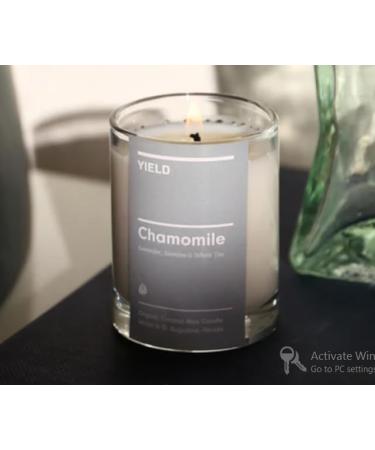 Chamomile Fragrance Candle - Organic Coconut Wax Reusable Glass Vessel | Fall Home Decor - 2.5oz - Buy Online on GoSupps.com